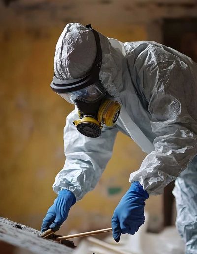Asbestos Removal Specialist Carefully Handling Hazardous Materials-ADHD Contracting Ltd